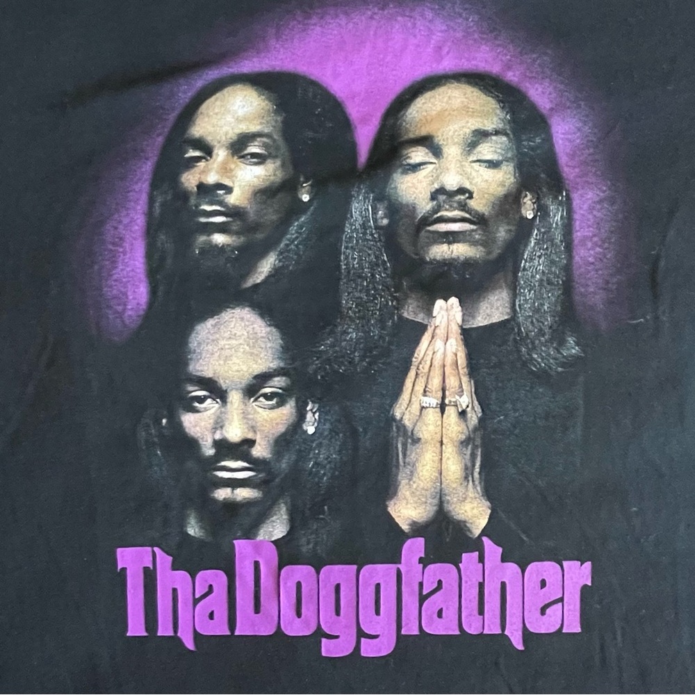 Tha Doggfather T Shirt Mens 2XL Black Death Row Records Rap Hip Hop Snoop Dogg